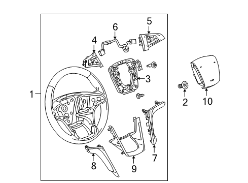 2017 GMC Terrain Switch Assembly, Cruise Control *Jtbl/Trrd/Slot Diagram for 22825471