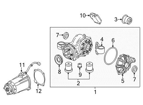 2012 Chevy Captiva Sport Seal, Differential Carrier Cover Diagram for 15864788