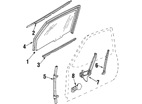 1988 Oldsmobile Firenza Front Door Diagram 1 - Thumbnail