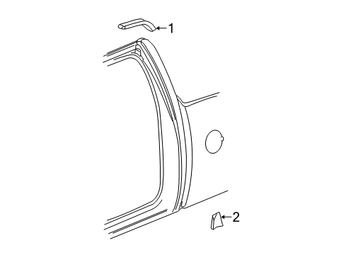 2011 GMC Sierra 2500 HD Protector, Rear Wheel Opening Flare Diagram for 25790860