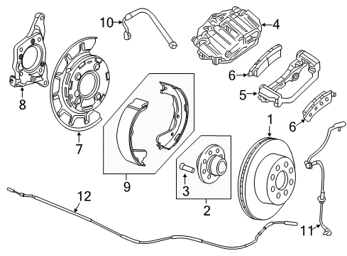 2017 Chevy Silverado 3500 HD Cable Assembly, Parking Brake Rear Diagram for 23376063