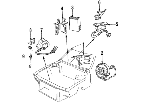 1992 Oldsmobile 98 Sensor, Forward Diagram for 16147196