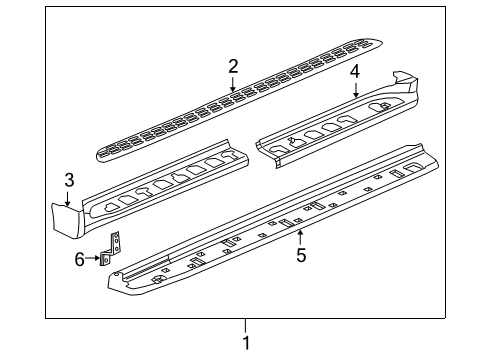 2003 GMC Yukon XL 1500 Running Board Diagram 1 - Thumbnail