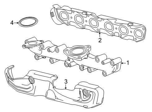 2022 Chevy Silverado 1500 LTD Exhaust Manifold Diagram 1 - Thumbnail