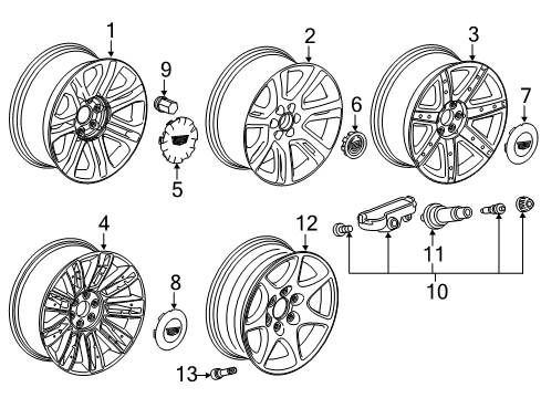 2015 Cadillac Escalade Tire Pressure Monitoring Diagram