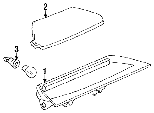 1996 Buick Riviera Lamp Assembly, High Mount Stop Diagram for 5977666