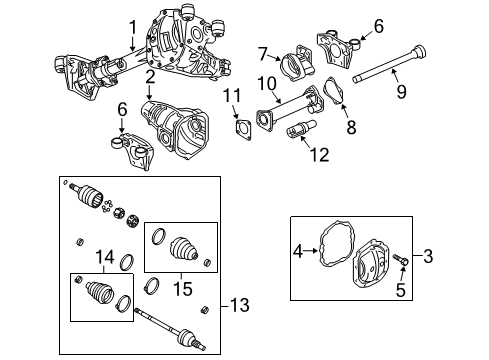 2010 Chevy Colorado Bolt,Rear Axle Housing Cover Diagram for 12471307