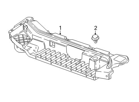 2021 Cadillac XT5 Splash Shields Diagram