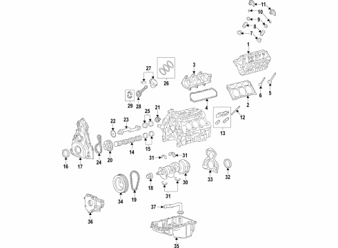 2021 Chevy Silverado 1500 Engine Parts & Mounts, Timing, Filters, Lubrication System Diagram 7 - Thumbnail