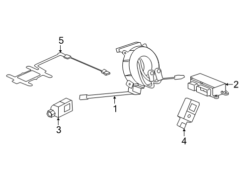 2017 Buick Cascada Coil Assembly, Steering Wheel Airbag Diagram for 23320308