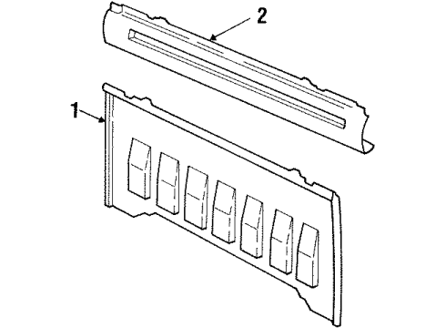 1992 Chevy K2500 Back Panel Diagram 1 - Thumbnail