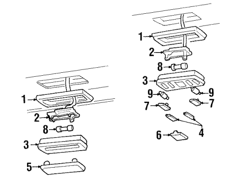 1994 GMC C2500 Interior Trim - Cab Diagram 4 - Thumbnail