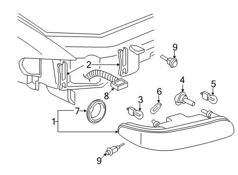 2001 Buick Century Headlamps, Electrical Diagram