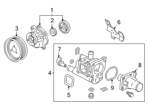 2013 Chevy Cruze Cooling System, Radiator, Water Pump, Cooling Fan Diagram 2 - Thumbnail