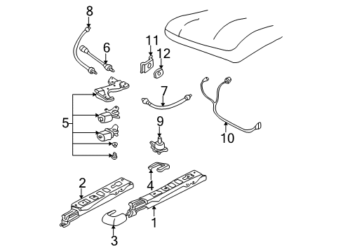 2001 Oldsmobile Alero Bezel,Driver Seat Adjuster Switch *Pewter Diagram for 22609393