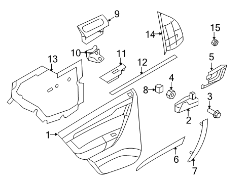 2009 Chevy Aveo Trim Asm,Rear Side Door *Beige Diagram for 96965360