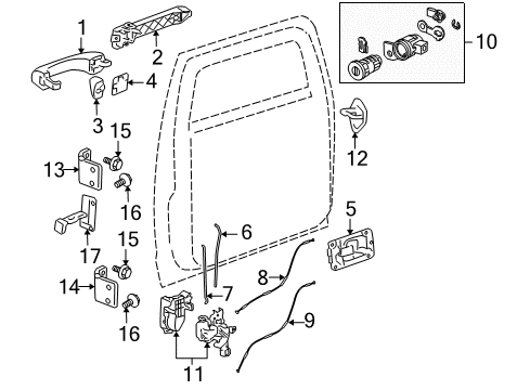 2007 Hummer H3 Front Door Diagram 3 - Thumbnail