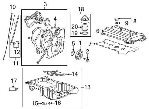 2004 Saturn Ion Engine Parts & Mounts, Timing, Lubrication System Diagram 3 - Thumbnail