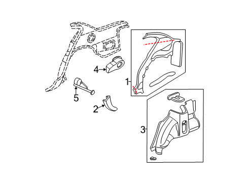 2004 Chevy Classic Housing Assembly, Fuel Tank Filler Pipe Diagram for 22684953