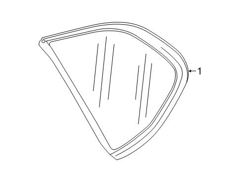 2019 Buick Envision Quarter Panel - Glass & Hardware Diagram