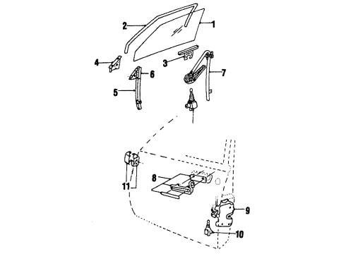 1987 Chevy Celebrity Gasket, Outside Rear View Mirror Diagram for 10226717