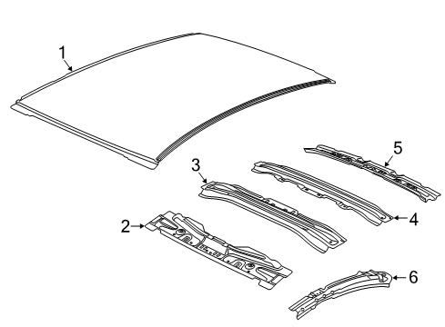 2011 Chevy Caprice Roof & Components Diagram