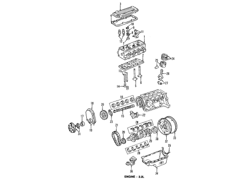 1998 GMC Sonoma Engine Parts & Mounts, Timing, Lubrication System Diagram 1 - Thumbnail