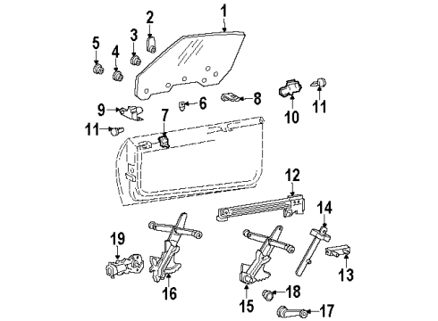 2001 Pontiac Firebird Door & Components, Electrical Diagram 1 - Thumbnail