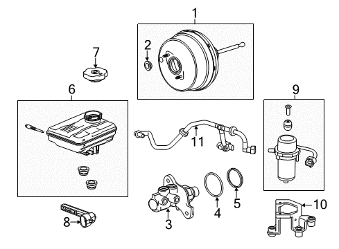 2014 Chevy Corvette Pipe Assembly, Power Brake Booster Vacuum Diagram for 20981799