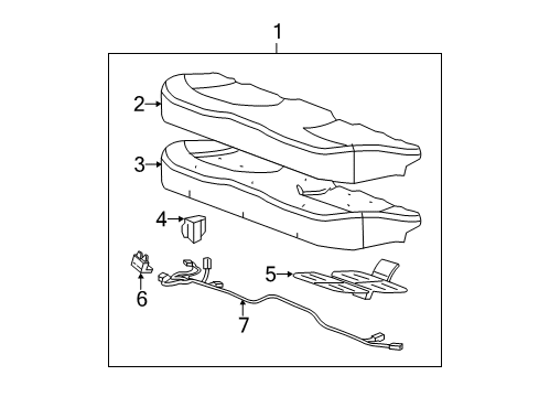 2017 Cadillac XTS Harness Assembly, Rear Seat Heater Control Wiring Diagram for 23294673