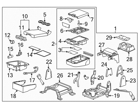 2014 Chevy Silverado 3500 HD Front Seat Components Diagram 6 - Thumbnail