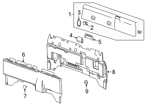 2015 Chevy Silverado 1500 Interior Trim - Cab Diagram 3 - Thumbnail