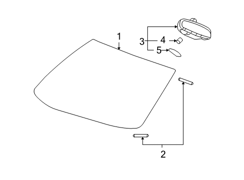 2011 Chevy Corvette Windshield Glass Diagram