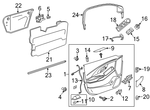 2016 Buick LaCrosse Switch Assembly, Door Lock *Cocoa Diagram for 9060235