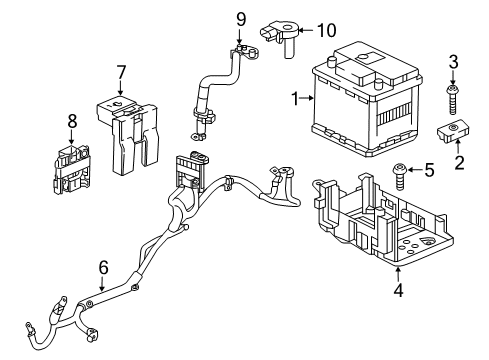 2022 Chevy Spark Cable Assembly, Bat Neg Diagram for 42674592