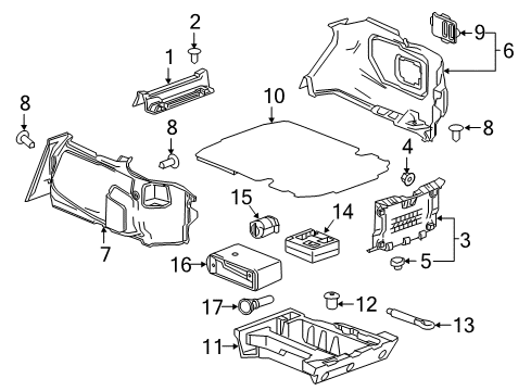 2021 Chevy Camaro Interior Trim - Rear Body Diagram 3 - Thumbnail