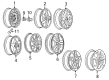 Pontiac Grand Prix Wheel Cover Diagram - 9594438