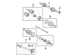 2016 GMC Acadia Axle Shaft Diagram - 23231834