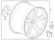 2023 Chevy Corvette Wheel Cover Diagram - 84691531