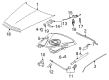 2007 Cadillac XLR Hood Latch Diagram - 15910870