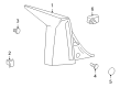 2009 Cadillac XLR Body Mount Hole Plug Diagram - 10344188