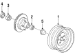 1985 Chevy Monte Carlo Wheel Cover Diagram - 14018242