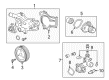 2014 Chevy Sonic Water Pump Pulley Diagram - 25195055