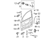 2002 Saturn Vue Door Latch Assembly Diagram - 15253151