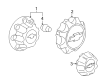 Chevy Silverado 3500 HD Wheel Cover Diagram - 23494288