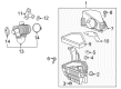 2014 Cadillac CTS Air Intake Coupling Diagram - 20808805