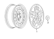 2008 Pontiac Grand Prix Wheel Cover Diagram - 9595570