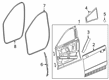 2022 Cadillac XT4 Door Seal Diagram - 84551909