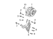 2004 Oldsmobile Alero Alternator Bracket Diagram - 12567695