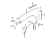 2006 Buick LaCrosse Fender Splash Shield Diagram - 10363847